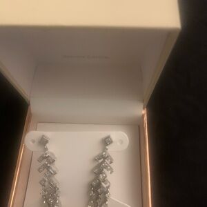 Elegant Sterling Silver Crystal Earrings
